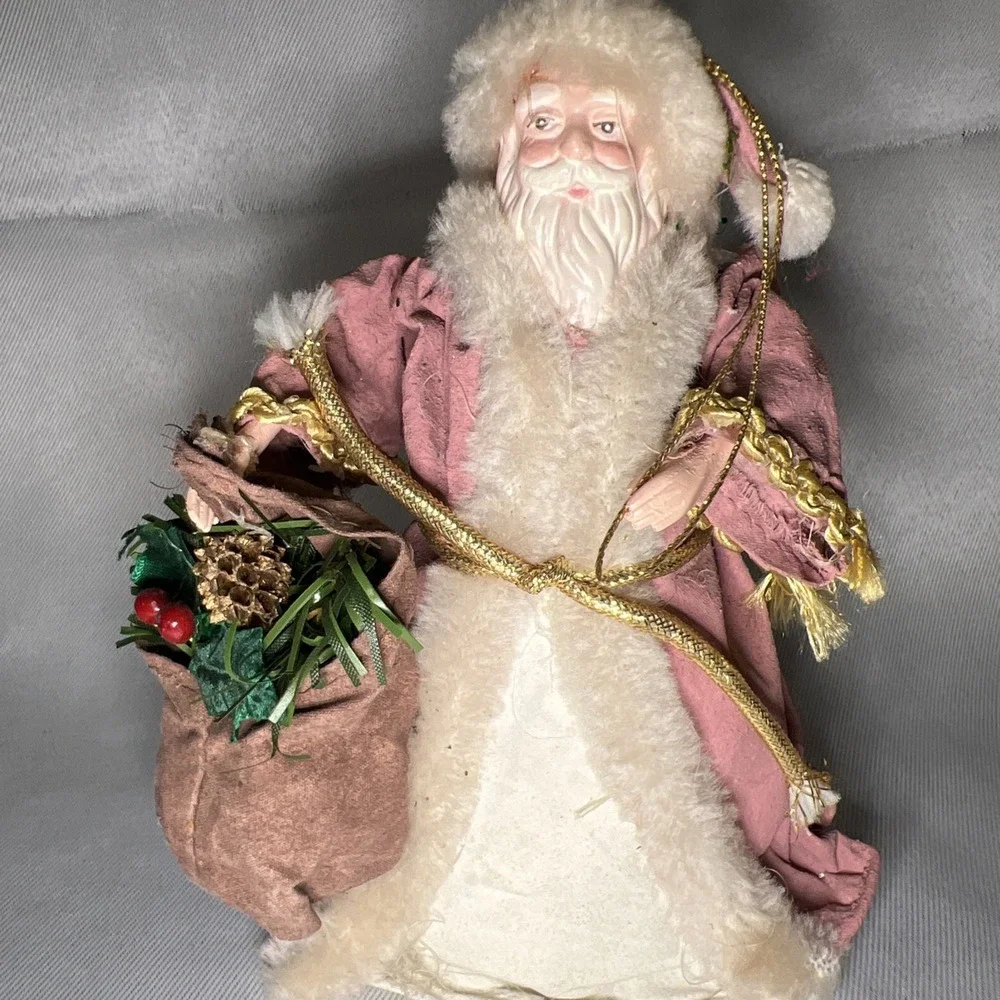 vintage‎ Victorian-style Santa Claus Christmas Ornament 6 inches tall